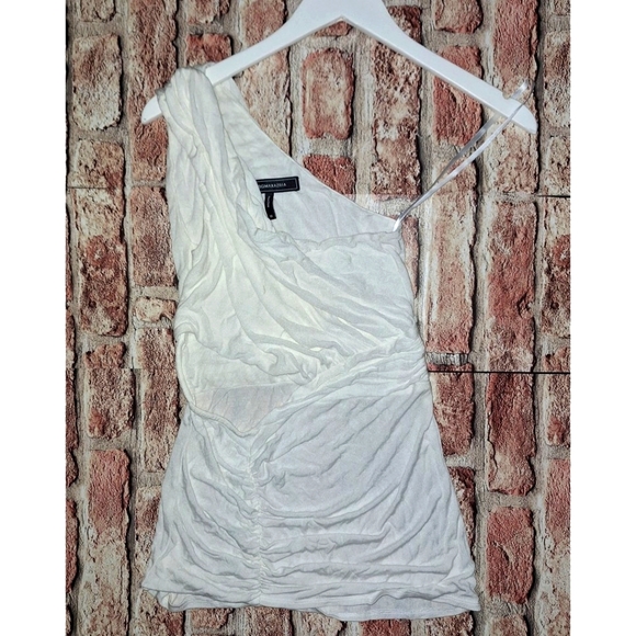 BCBGMaxAzria One-Shoulder Top - White - Picture 9 of 16